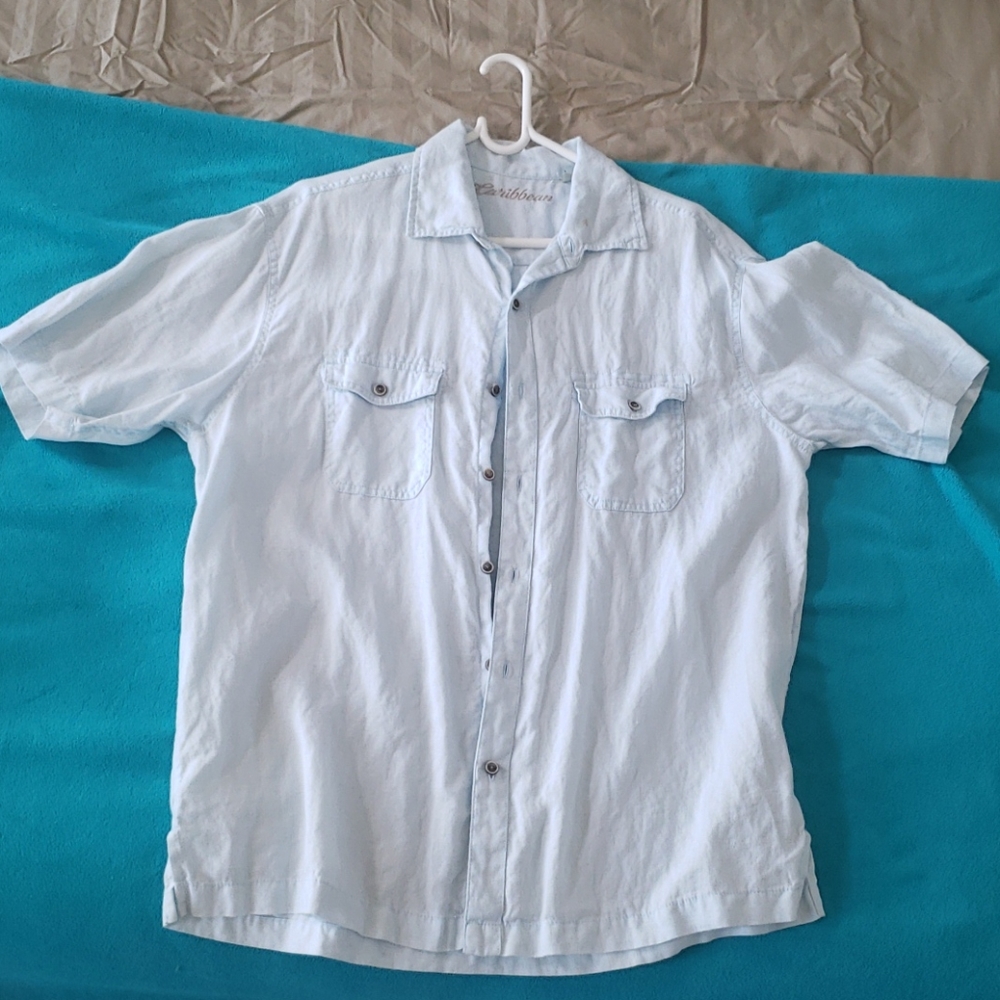 Short sleeve linen shirt